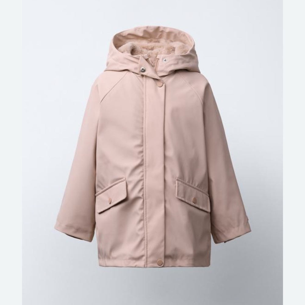 Zara Taupe Faux Fur Jacket